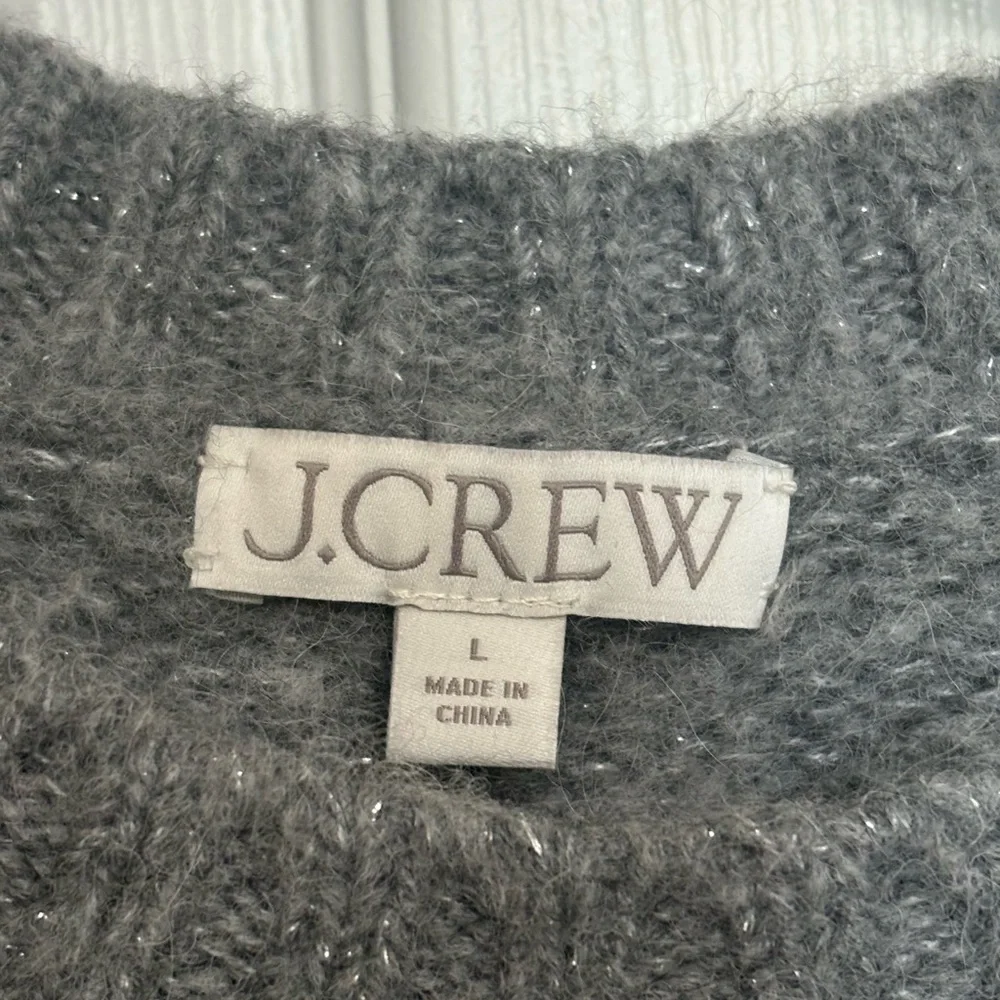 J. Crew | Metallic Cable Knit‎ Sweater Sz L #BM188